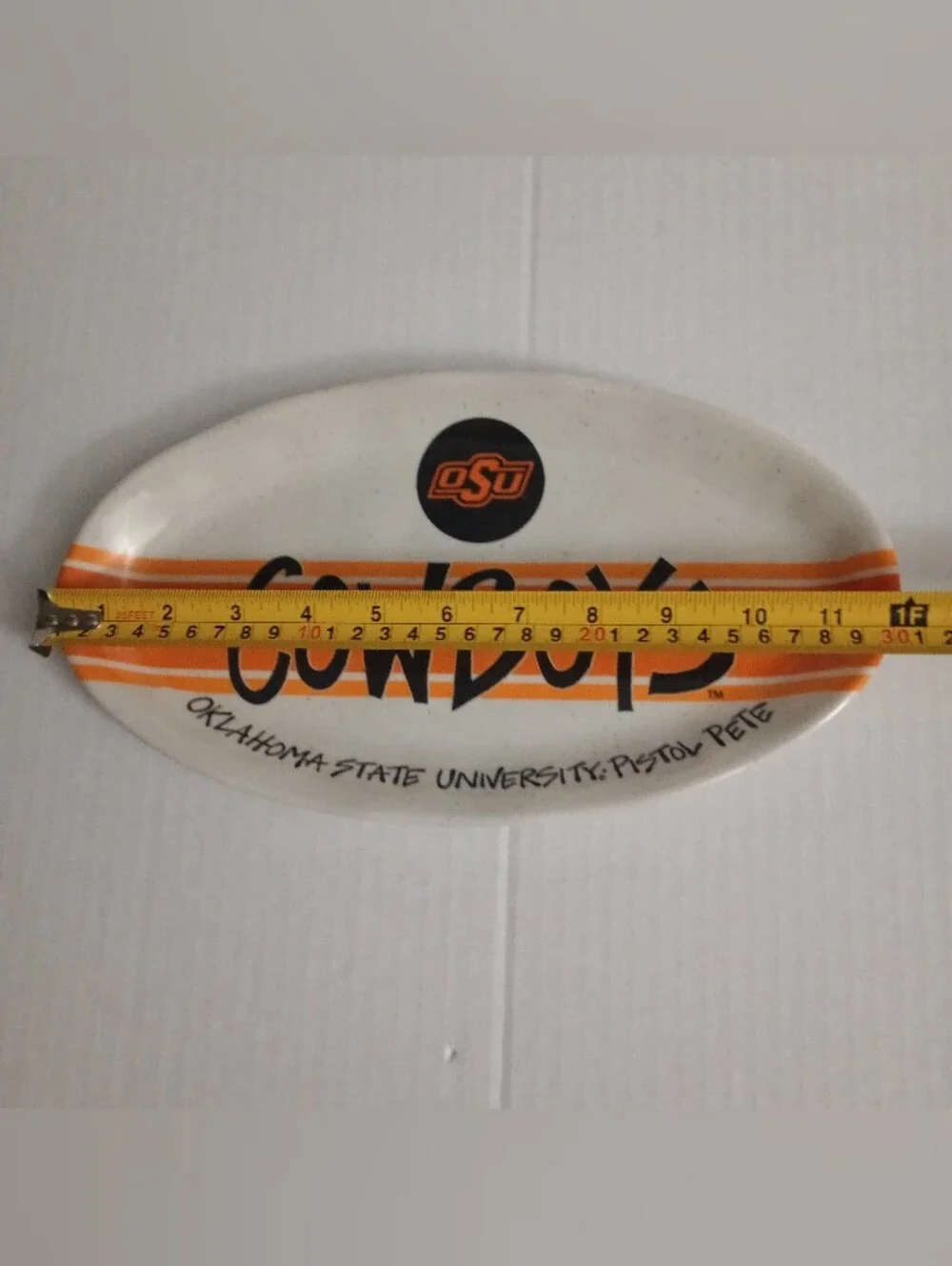 Magnolia Lane Oklahoma State University OSU Cowboys Oval Plate Pistol Pete